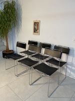 6 x 1980er Giandomenico Belotti Schwarze Leder