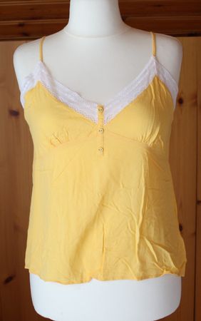 Träger - Shirt gelb - weiss Gr. 44