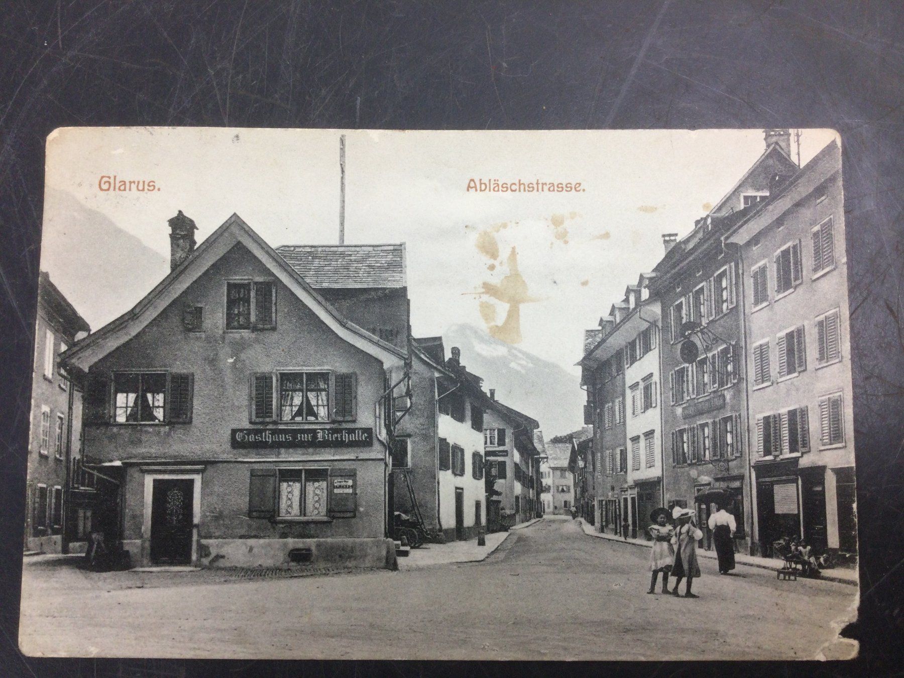 Cartoline postali: Alte Ansichtskarte Glarus Abläschstrasse – Usato da Wangen SZ venduto da kuriosum12