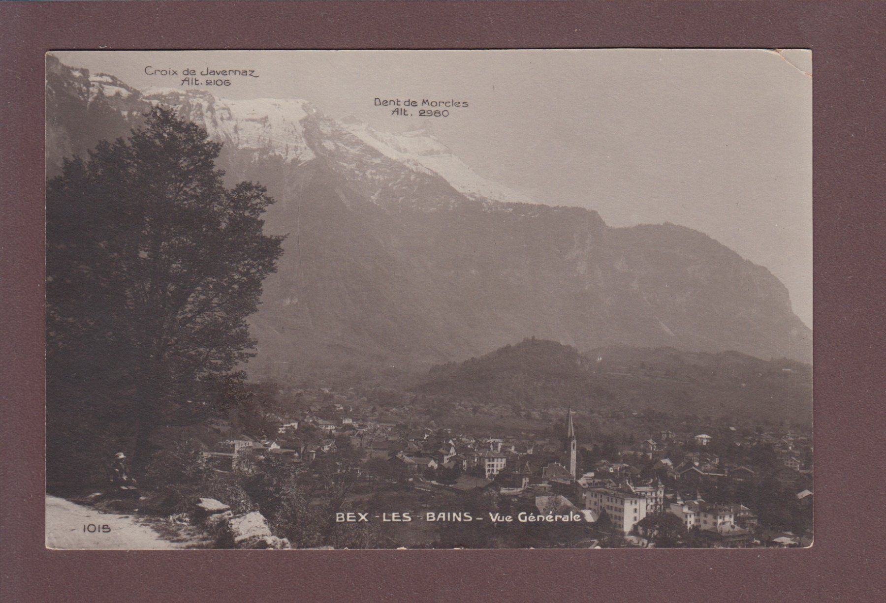 Cartoline postali: BEX - Dent de Morcles - 1919 – Usato da Pully venduto da nicecards