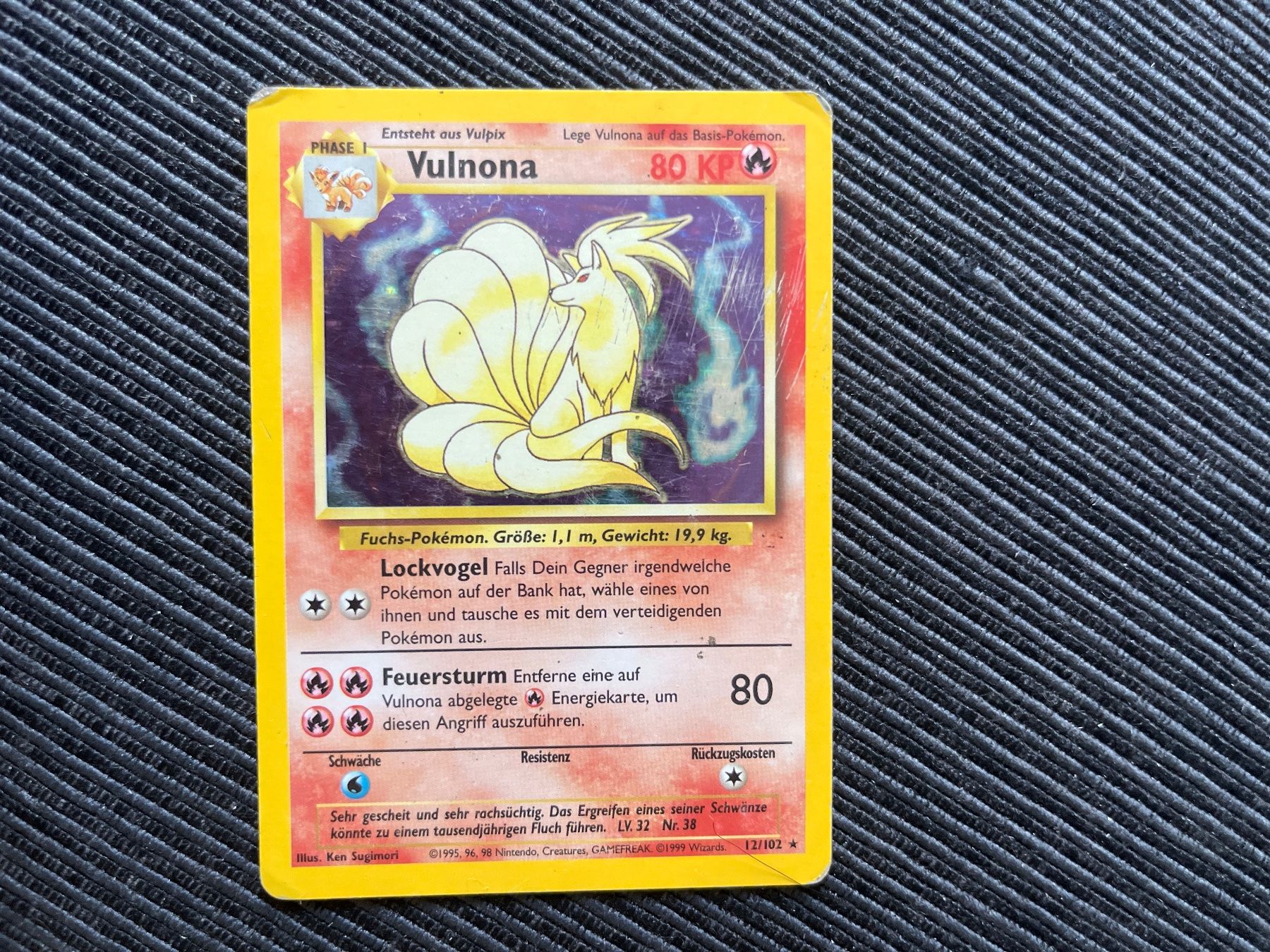Pokémon Carte collezionabili: Pokemon Vulnona holo Base Set deutsch – Usato da Wabern venduto da Collectfun