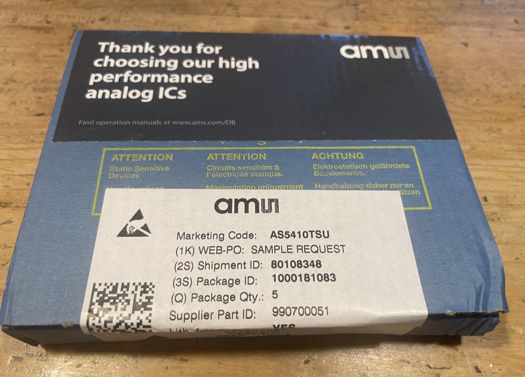 Componenti elettronici: AMS AS5410 3D-Hall Absolute Linear Position Sensor Demo Kit – Nuovo e nell'imballaggio originale da Hinwil venduto da RomRay 7