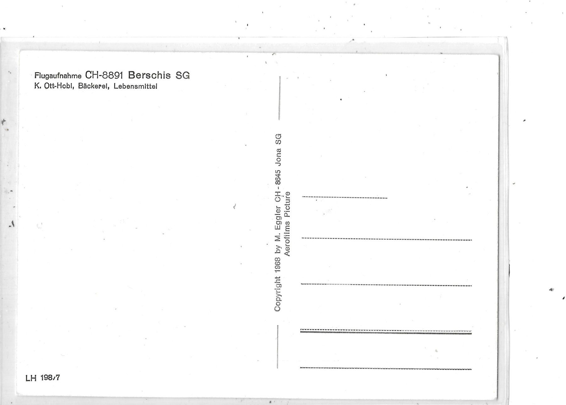 Cartoline postali: SG Berschis Flugaufnahme – Usato da Schocherswil venduto da Wilare 1