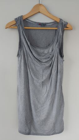 Street One Top, grau/braun, Grösse 38 - Viskose - NEU