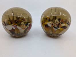 2 alte Briefbeschwerer evtl. Glasi Hergiswil  ?