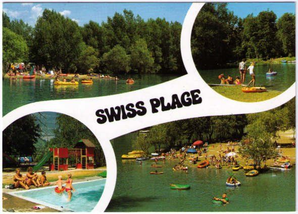 Cartoline postali: Sierre-Saglesch - 4 Bild AK Swiss Plage – Usato da Binningen venduto da Mountainrider