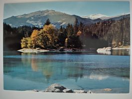 Flims Caumasee Blick gegen den Crap Sogn Gion