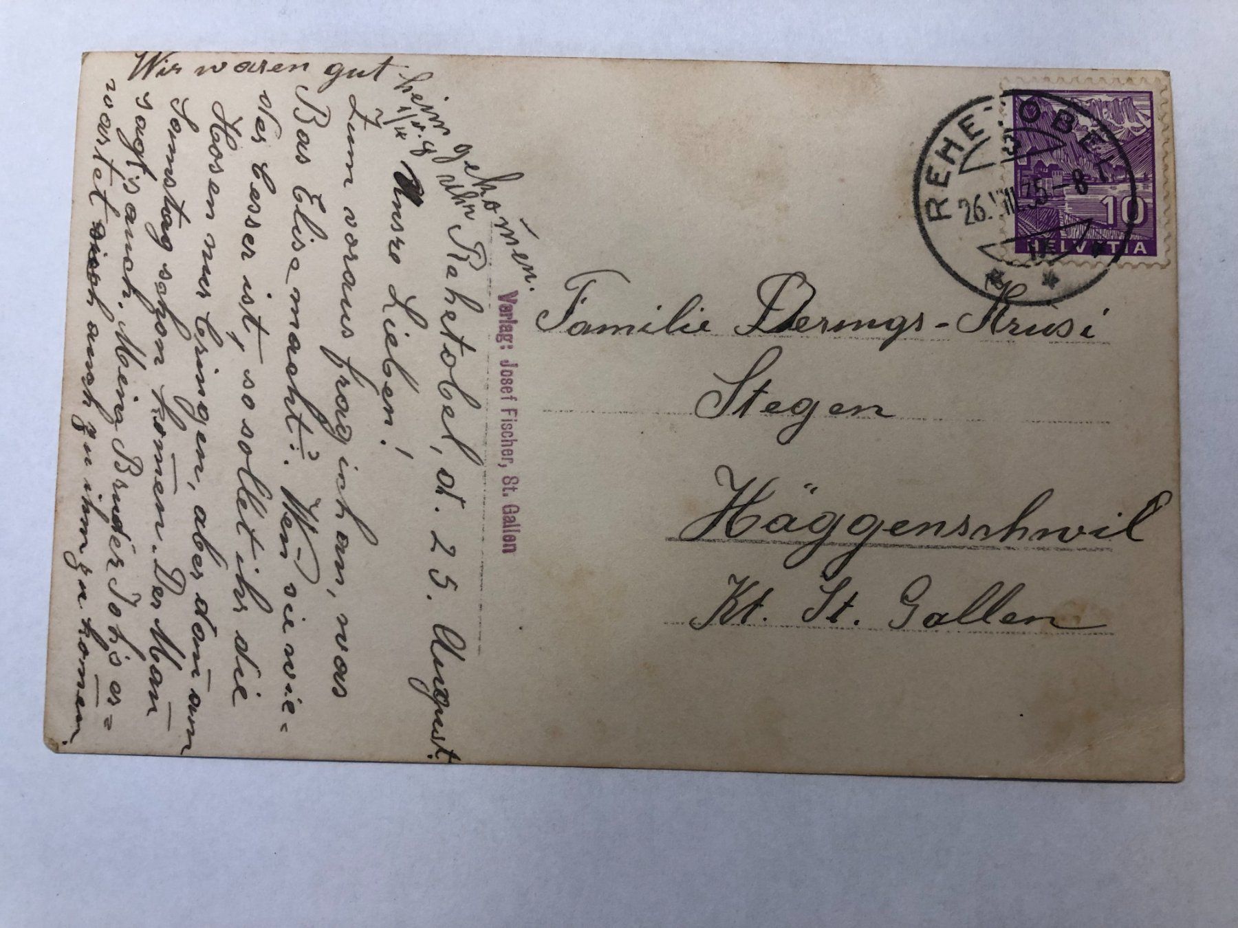 Cartoline postali: Rehetobel, Neugasse, 1935 – Usato da Pfäffikon ZH venduto da Waltoversand 1