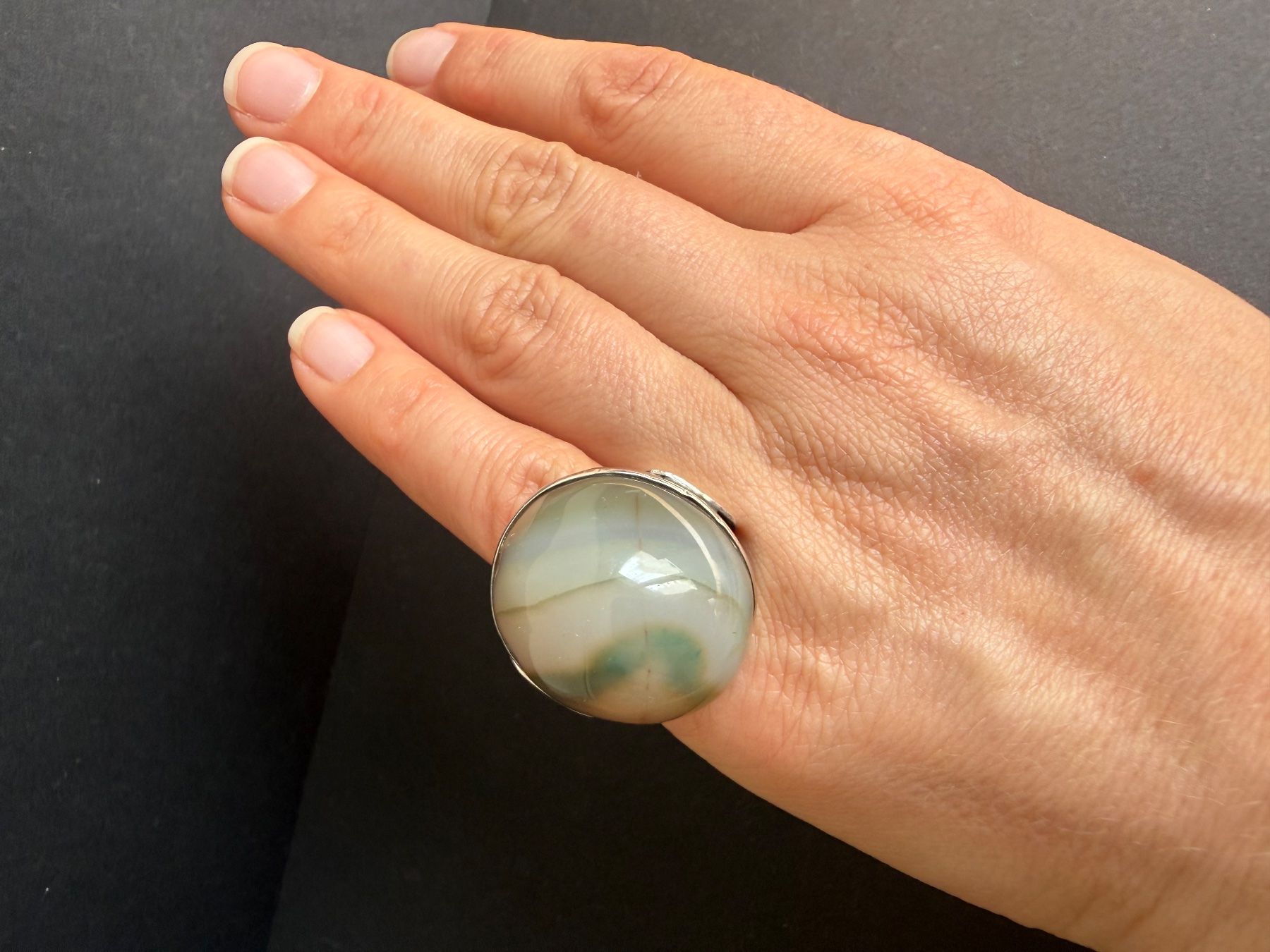 Anelli: Silber Ring mit Achat 925 – Usato da Spiegel b. Bern venduto da Rogger72 4