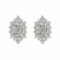Labor-Diamant-Ohrringe 14k Weissgold 1,79tcw