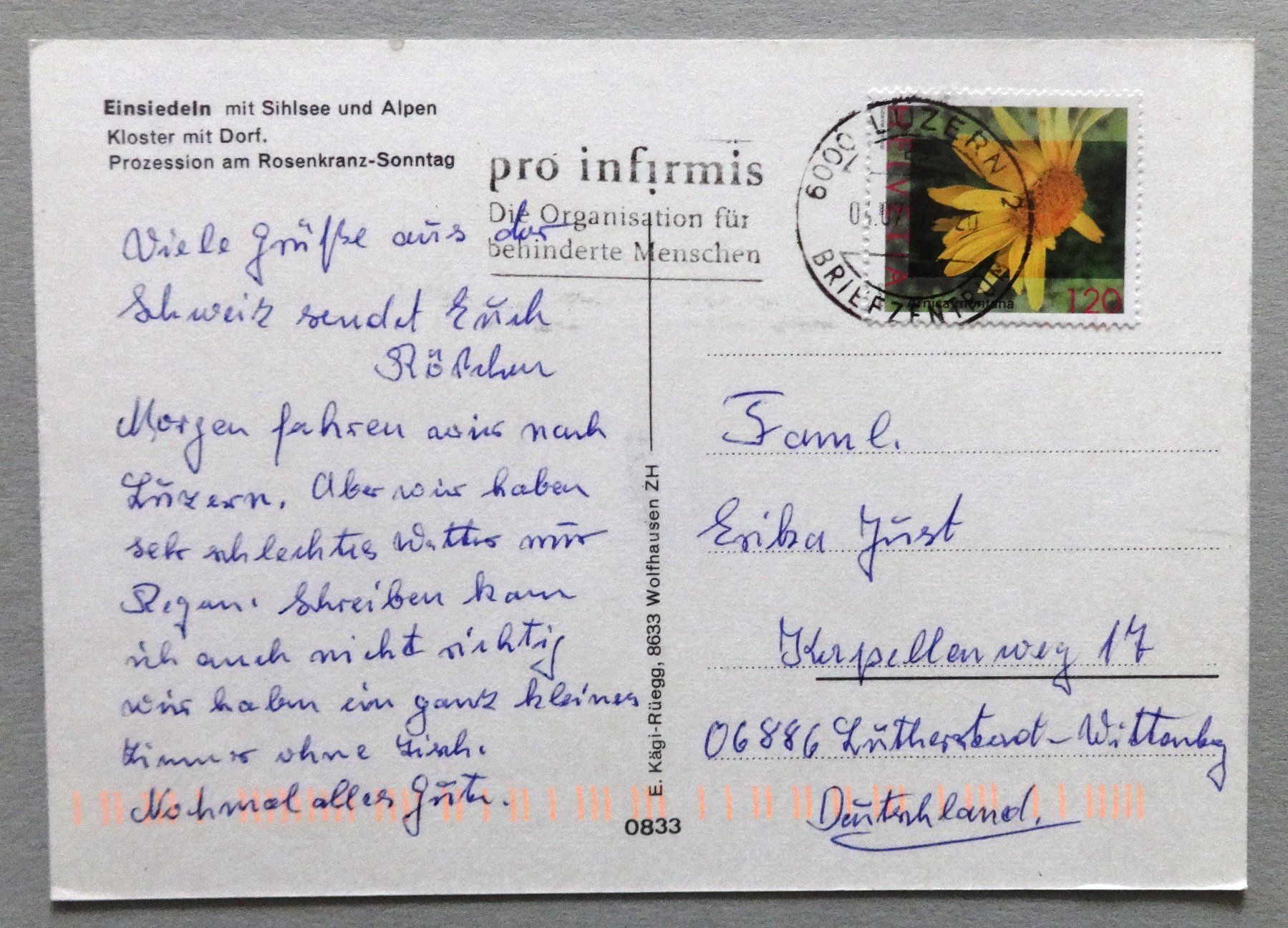 Cartes postales: Einsiedeln – D'occasion à Fétigny par Billy2miny 1