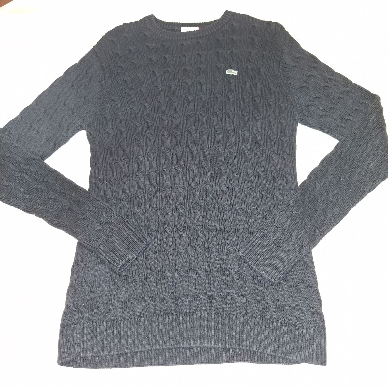 Lacoste Pullover & Sweatshirts: Lacoste Devanlay Pull torsadé noir - Taille 4 (M) – Gebraucht aus Le Locle von QualiteExpress 7