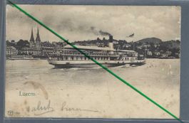 Luzern. Bahnhofquai. Dampfschiff 'Italia'.