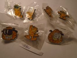 7 ver Garfield Pins Original Verpackt (B866)