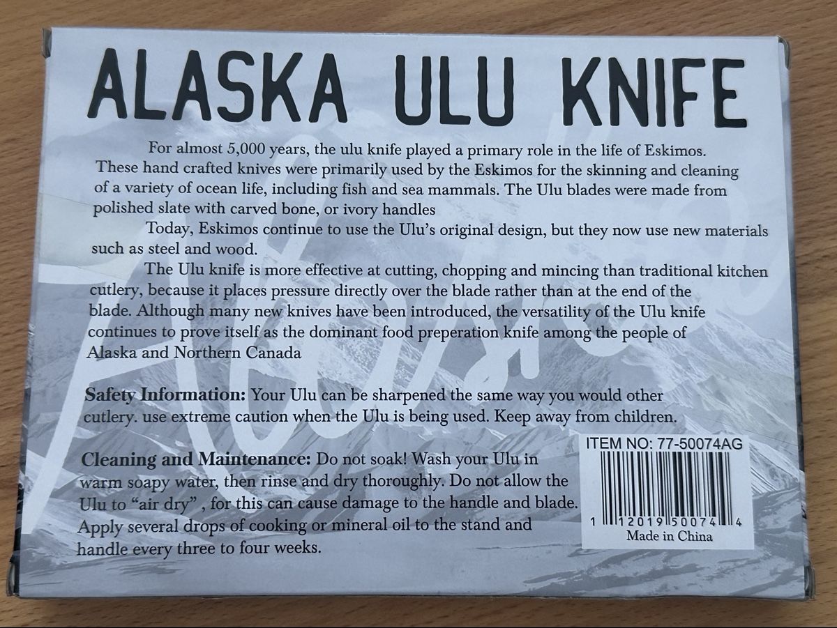 Coltelli da cucina: Alaska Ulu Knife – Nuovo e nell'imballaggio originale da Zürich venduto da Ddechkovd 1