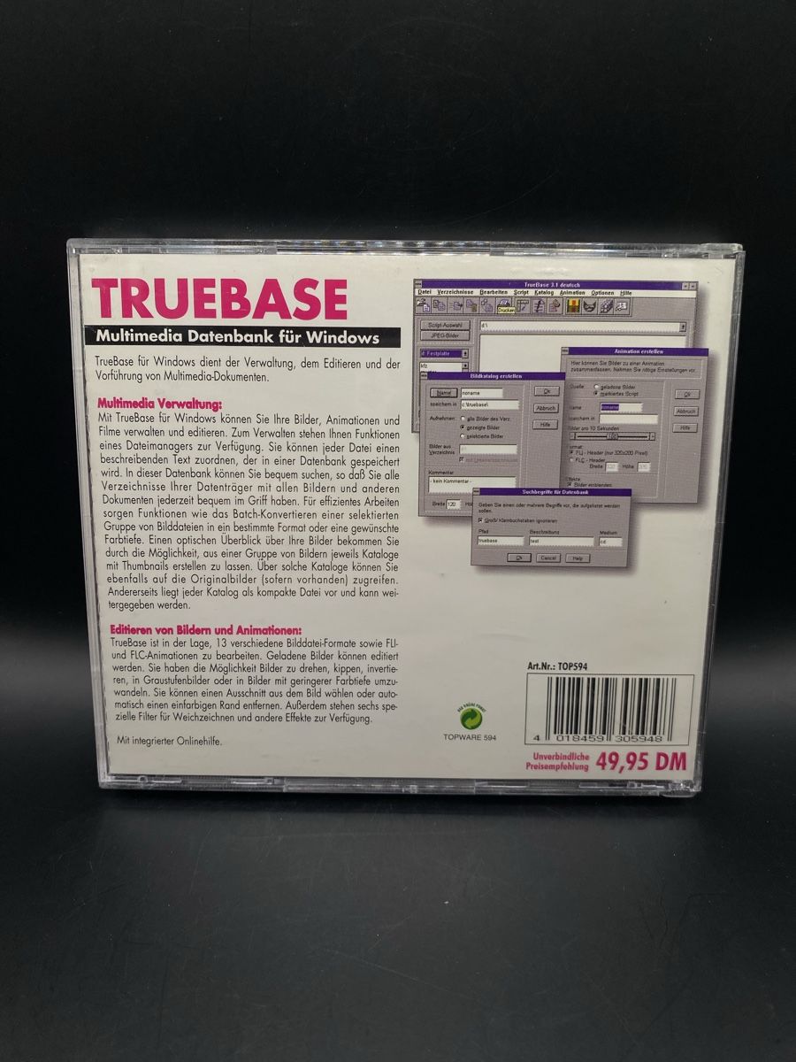 Software: TrueBase 1994 Multimedia Datenbank Windows PC CD-ROM – Gebraucht aus Kirchberg BE von swiss_slab 1