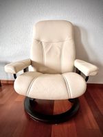 Stressless Consul Relaxsessel aus Leder mit Hocker (Gr. M)
