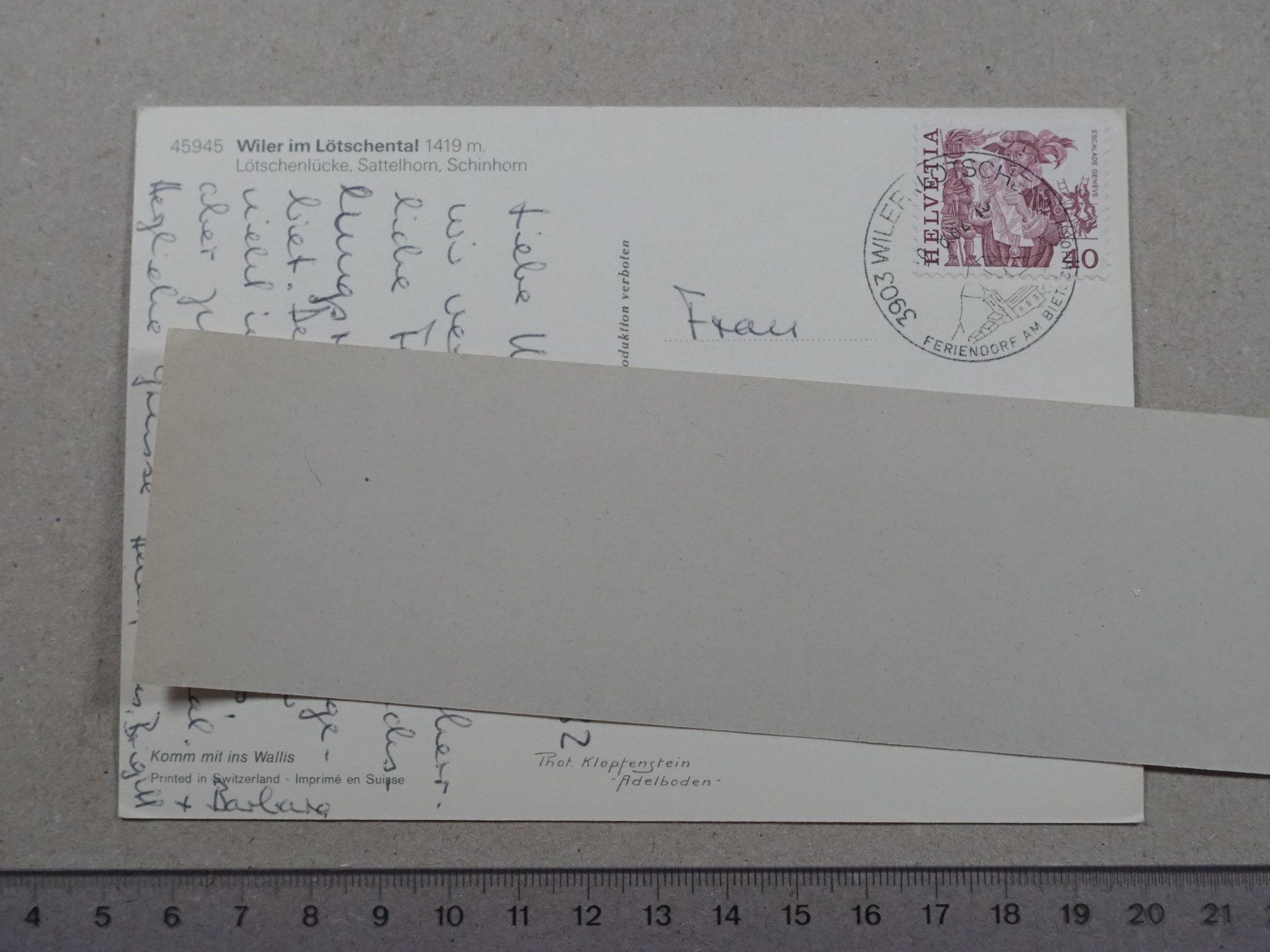 Ansichtskarten: Wiler, Lötschental, 1984 – Gebraucht aus Lenzburg von fh1 1