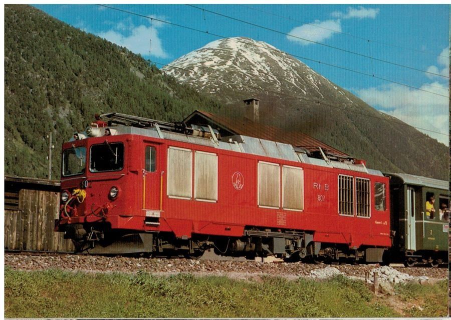 Cartoline postali: RhB Zweikraftlok Gem 4/4 802 – Usato da Frauenfeld venduto da POML
