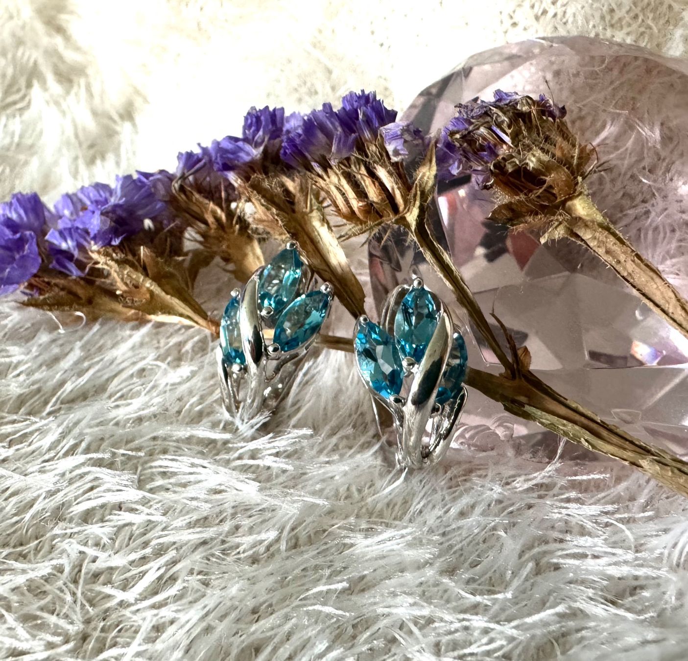 Ohrringe & -stecker: Ohrringe Blau Topaz mit 925 Sterling Silver – Neu (gemäss Beschreibung) aus Zürich von LIBELLA13 1