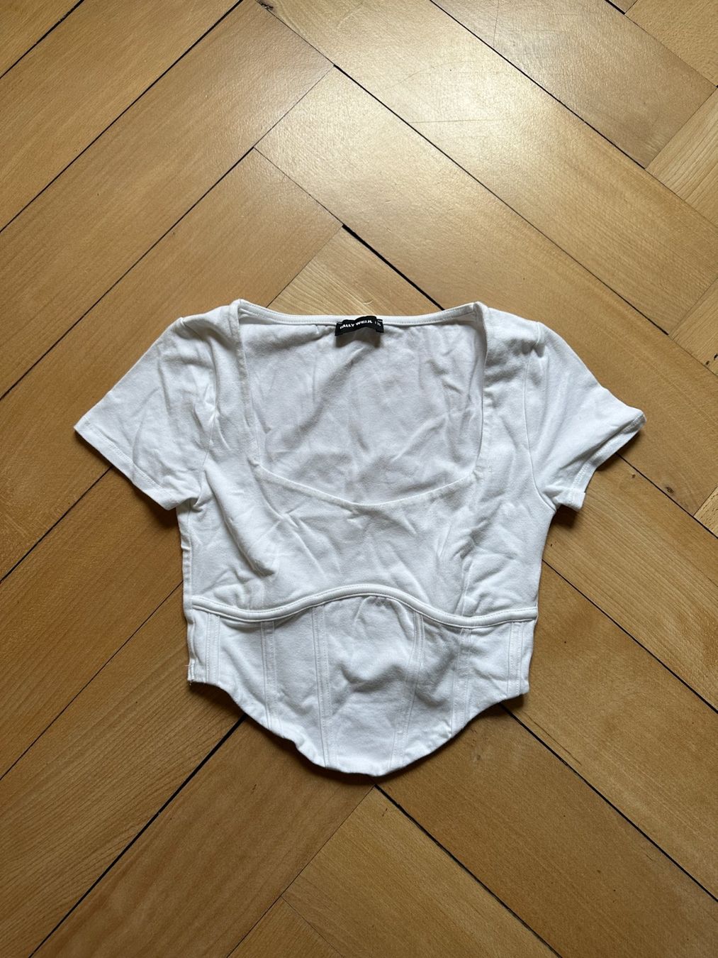 Tally Weijl T-shirt: Cropped T-Shirt weiss XS – Usato da Zürich venduto da Diazaio
