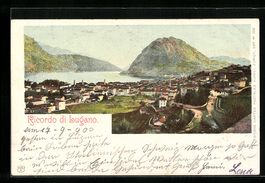 AK Lugano, Gesamtansicht, 1900
