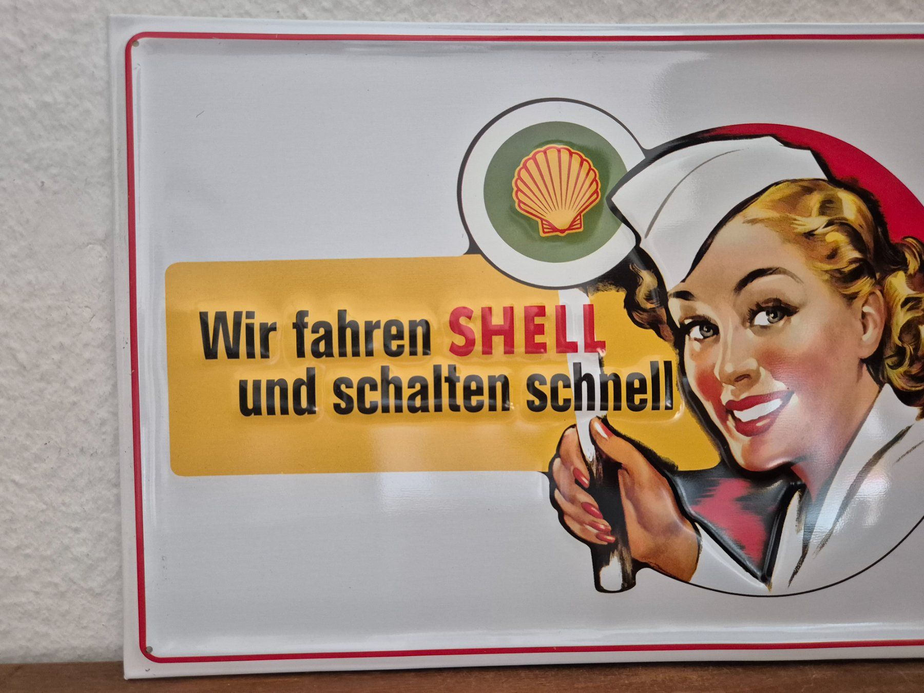 Shell Ecriteaux: Blechschild Shell Tankstelle Tanksäule Limitiert 2001 Blech – D'occasion à Neuhausen par rraayy 1
