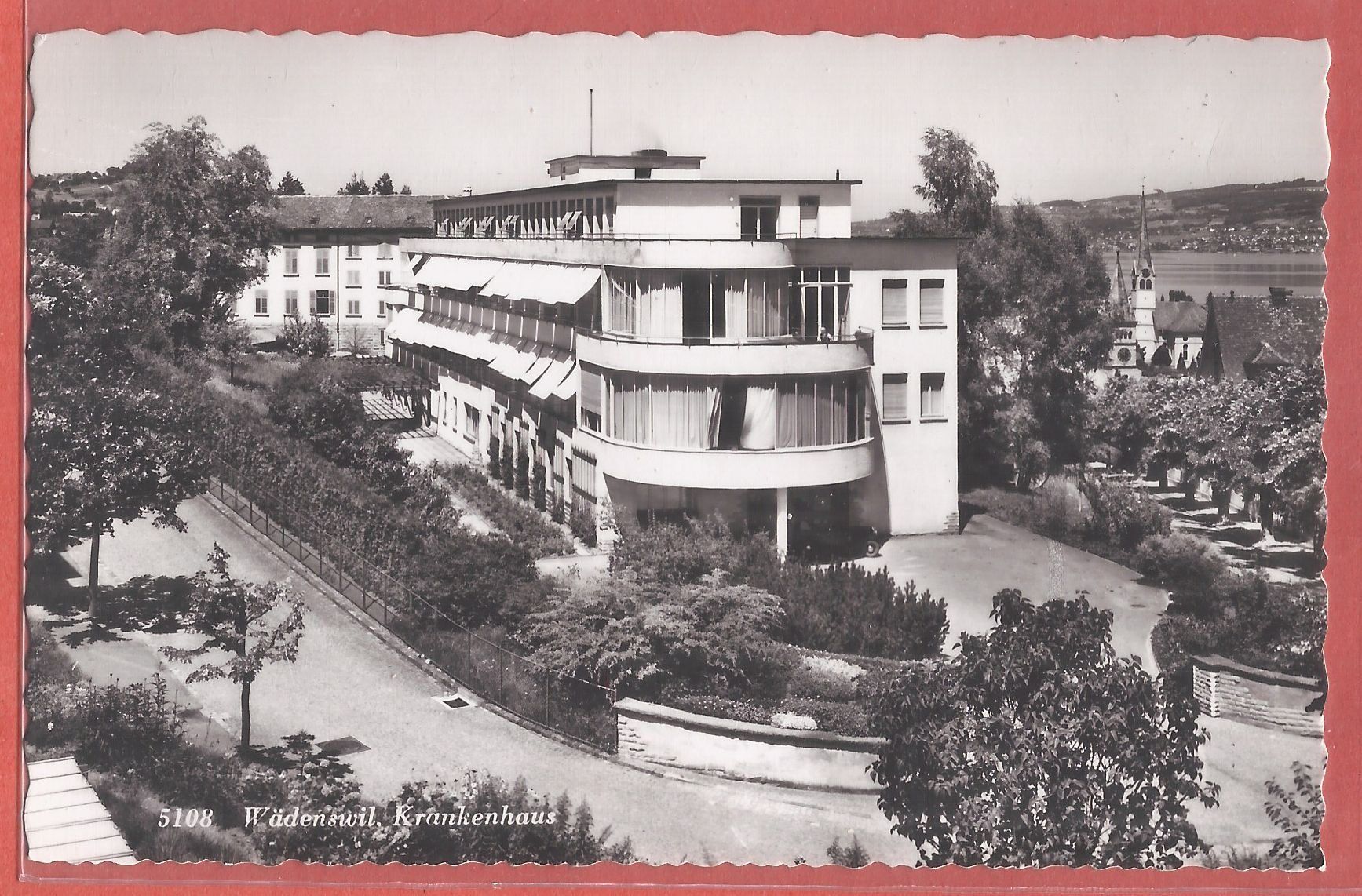 Ansichtskarten: Wädenswil - Krankenhaus - ca. 1950 – Gebraucht aus Fislisbach von Porano