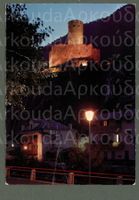 AK color Martigny VS La Tour de la Bâtiaz, la nuit ≈ 1975