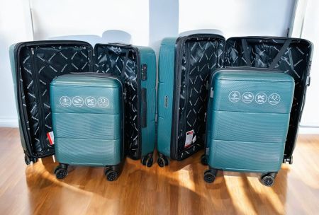 4 teiliges Reisekoffer Koffer Polycarbonat gateBAG Set GRÜN