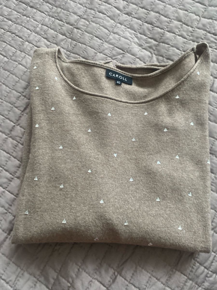 Caroll Maglioni & Felpe: Pull Caroll beige, taille 40, doux et confortable! – Nuovo (secondo la descrizione) da Geneve venduto da pat_p76n 8