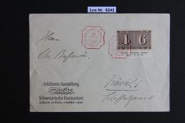 CH Jubiläumsbrief mit Sonderstempel 1943            Los 6243