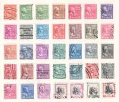 USA 1938 Freimarkenserie komplett, gestempelt