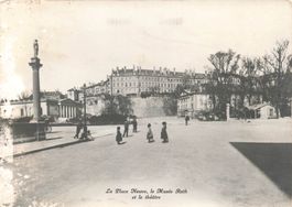 Geneve La Place Neuve mit dem Musée Rath und dem Theater G