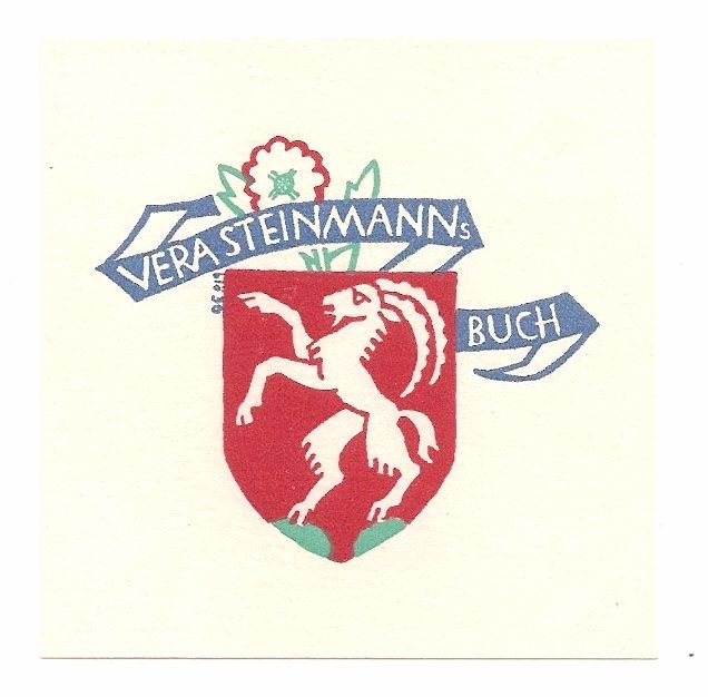 Incisioni: Ex-libris héraldique Ver Steinmann par Anton Blöchlinger – Usato da Farvagny-le-Grand venduto da OlivierFurrer