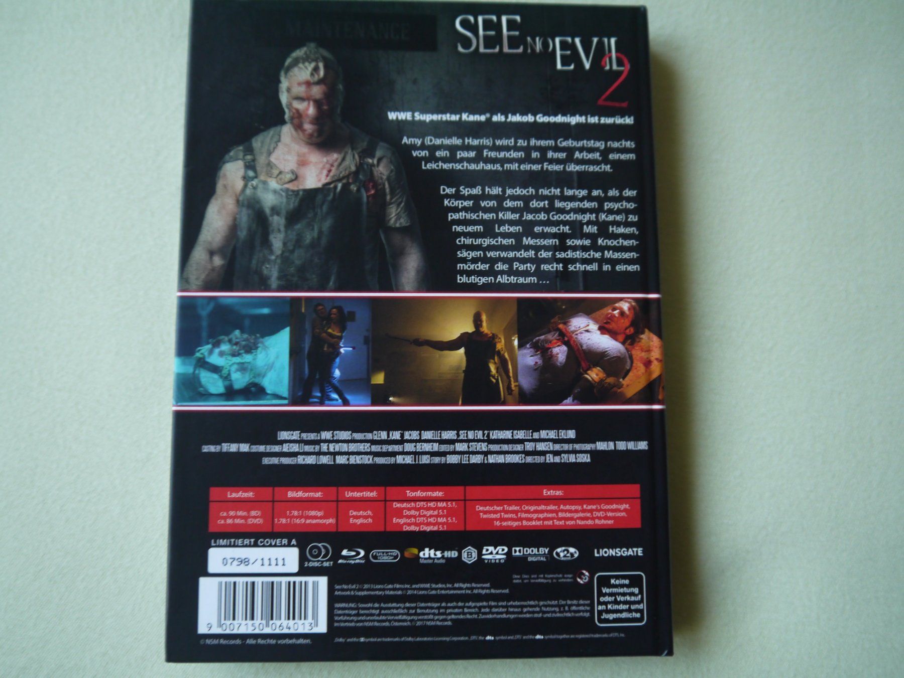 Tutti i DVDs: SEE NO EVIL 2 - Mediabook-Cover A – Usato da Hagendorn venduto da Blaf 3