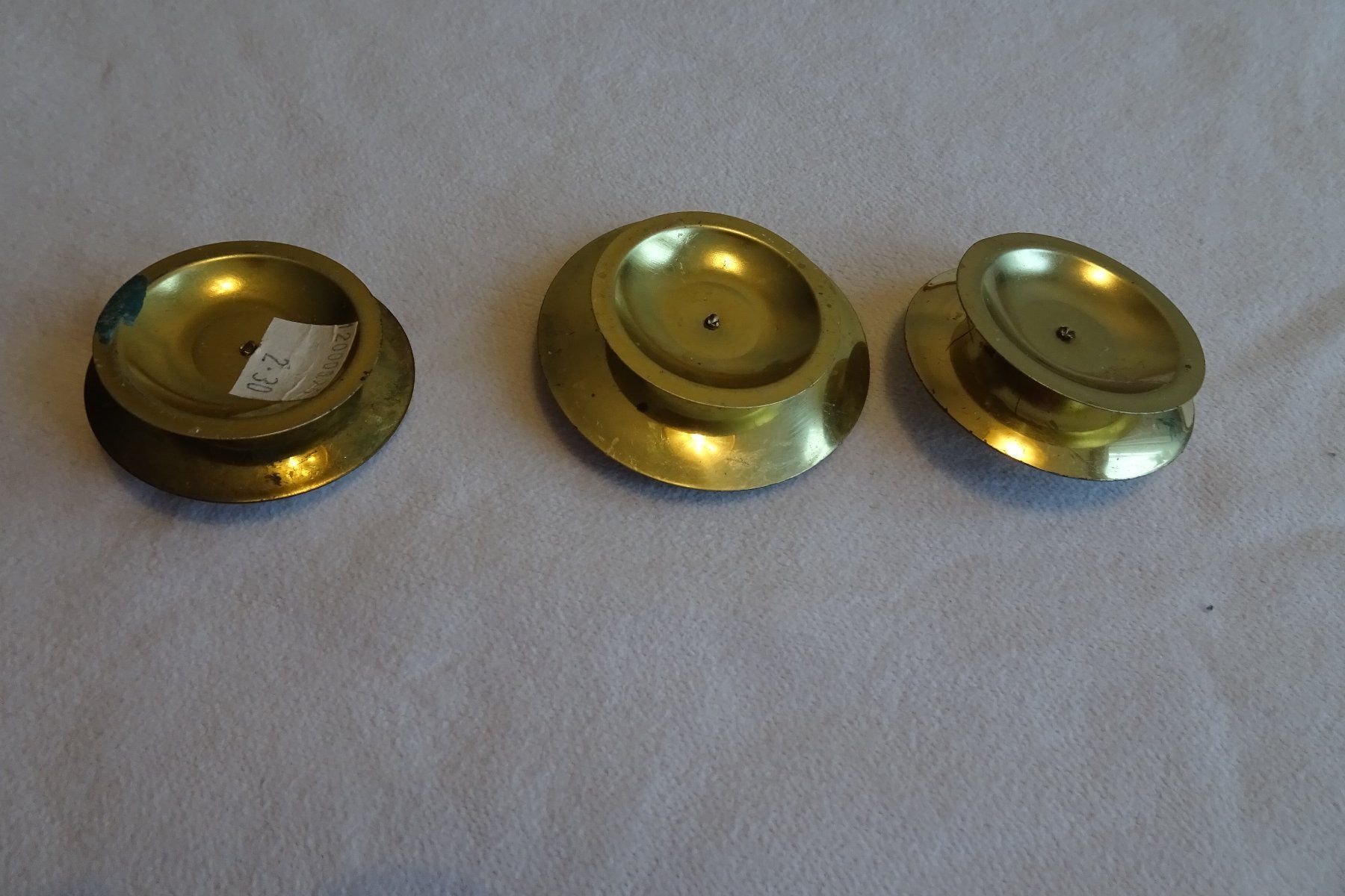 Portacandele: 3 Stk Kerzenständer goldfarben – Usato da Strengelbach venduto da schmetterling20 1