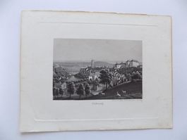 Fribourg Freiburg Aquatinta Dikenmann