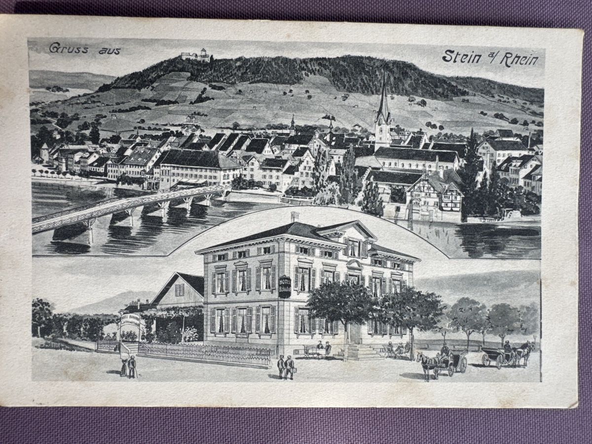 Ansichtskarten: Ansichtskarte Stein am Rhein mit Briefmarke  – Gebraucht aus Stadel von akira013