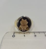 18 Karat 750 Massiv Gold Ring Mit Rauchquarz