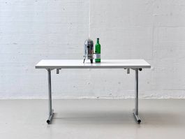 Klapptisch mit Reopal-Tischplatte und Chromgestell, 1990er