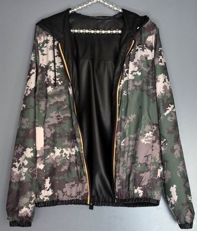 Jacke Leder / K-WAY Veste Réversible  moro .M