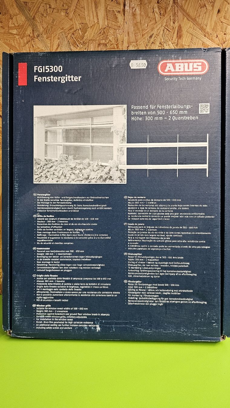 Griglie e Inferriate: ABUS Fenstergitter FGI5300 – Nuovo e nell'imballaggio originale da Koppigen venduto da Bracher_Mail-House