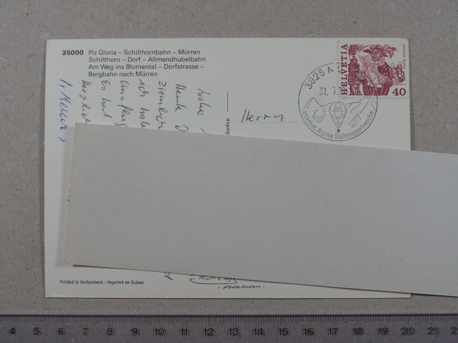 Cartoline postali: Mürren, Piz Gloria – Usato da Lenzburg venduto da fh1 1