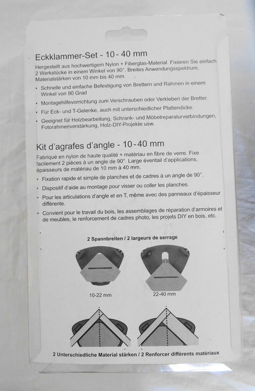 Supporti a parete: 2 x OKLINE Eckklammer-Set 10-40 mm neu – Nuovo e nell'imballaggio originale da Zürich venduto da Connie8 1