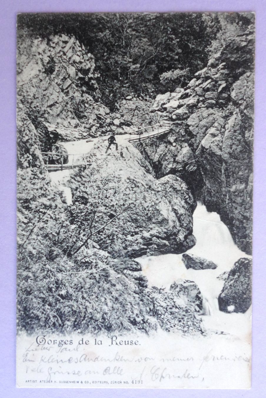 Cartoline postali: Gorges de la Reuse – Difettoso da Fétigny venduto da Billy2miny