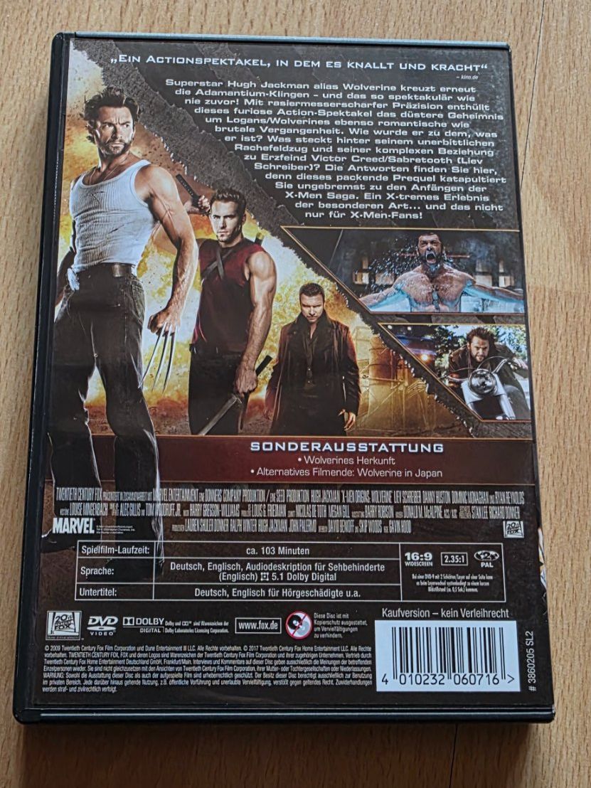 Tutti i DVDs: X-Men Origins Wolverine – Usato da Niederbipp venduto da Tamara15101995 1