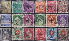 1935-37, Bundesverwaltung, Nr.1-18 gestempelt, Kat: 870.-