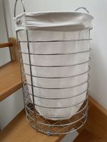Wäschekorb Metall mit Stoffeinsatz gebraucht guter Zustand