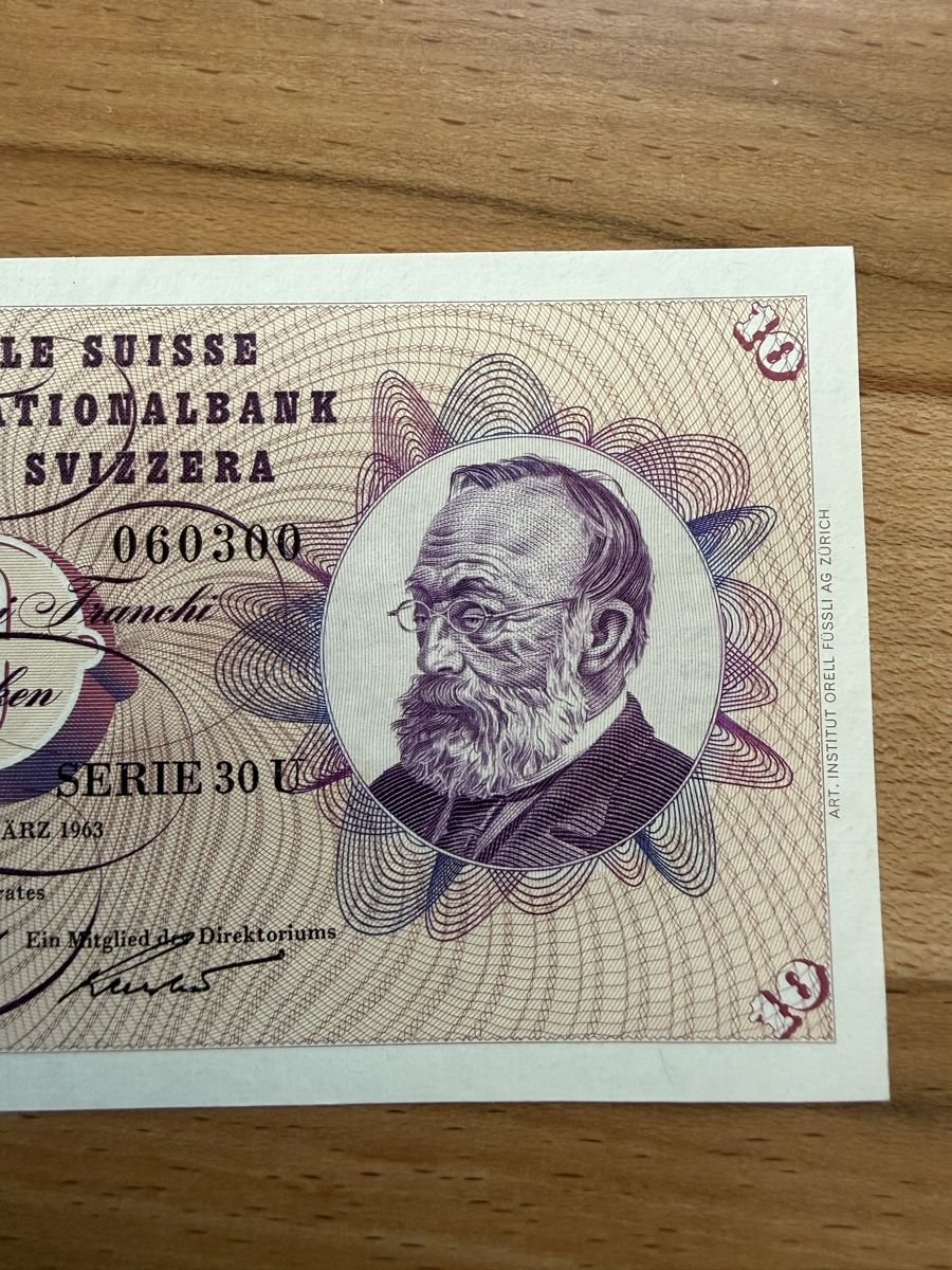 Banconote: 10 Franken Banknote Serie 30 U – Usato da Grenchen venduto da Bastet007 3